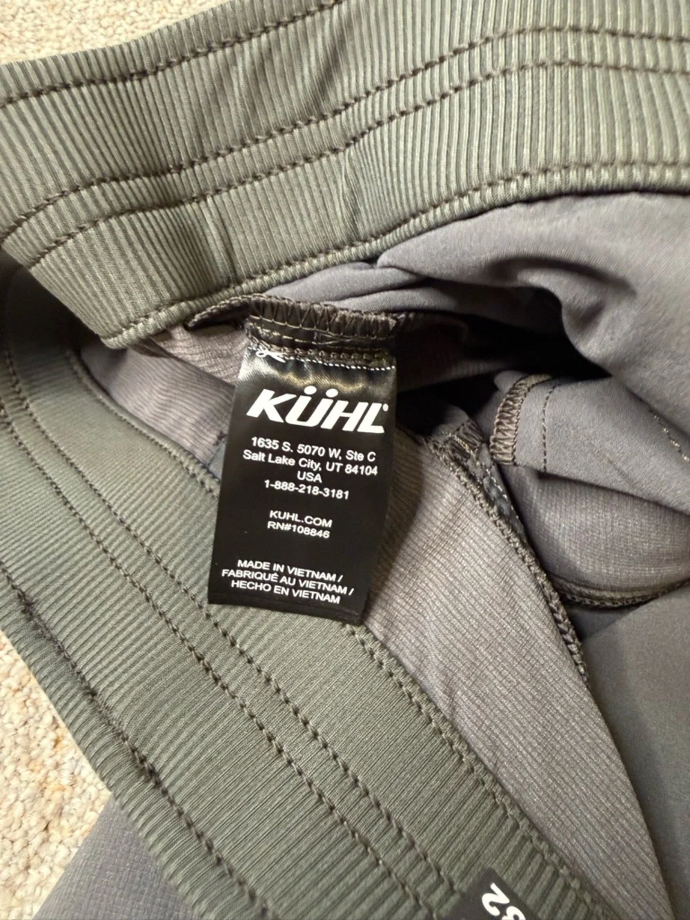 Kühl Men's Deceptr Tapered Pants in Carbon Gray 35x32 NWT